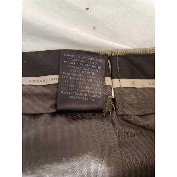 Haggar Mens Work To Weekend Straight Fit Khaki Pants 38W X 30L Dark Taupe Comfor - Picture 4 of 9